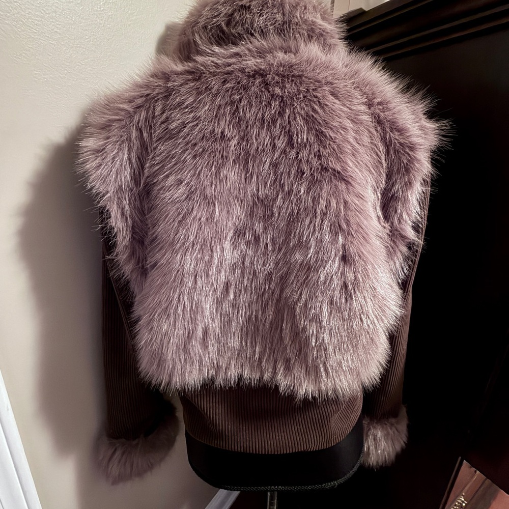 NWOT Faux Fur Streetwear Jacket - Picture 6 of 13
